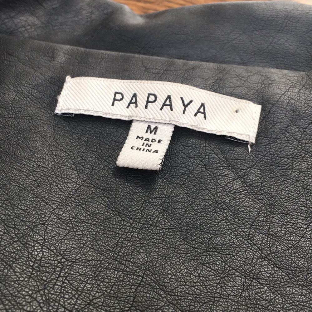 Black leather jacket Papaya - Picture 2 of 3
